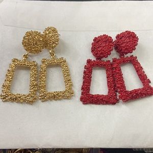 Red & Gold Earrings